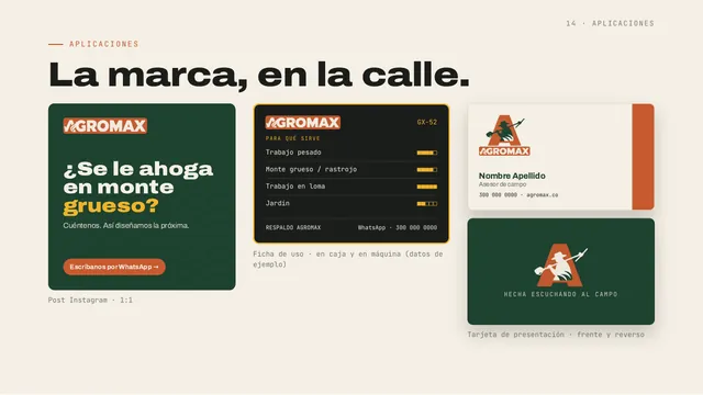 Aplicaciones de la marca Agromax