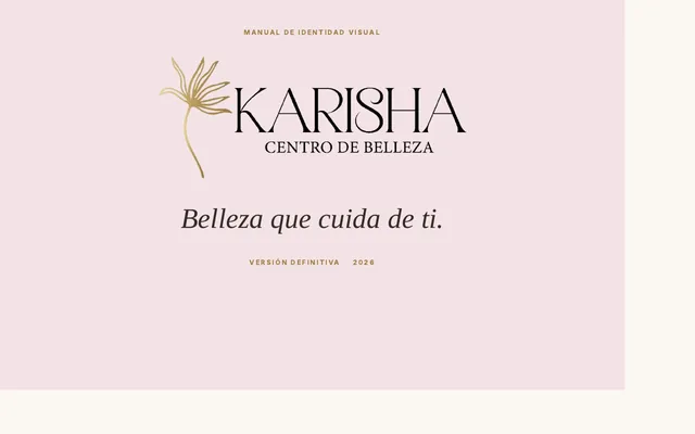 Portada del manual de marca de Karisha